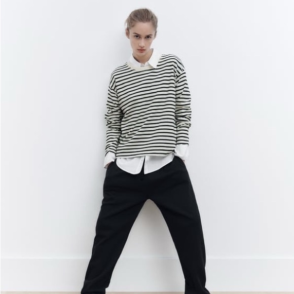 Zara Oversized Striped Shirt - Picture 1 of 8